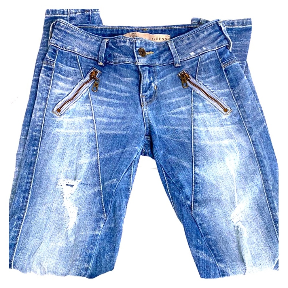 Guess size 25 skinny low rise jeans